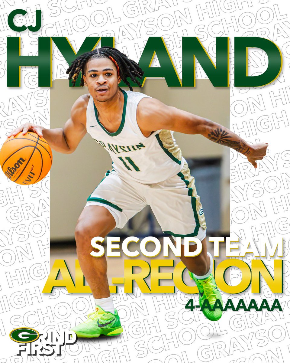 Congratulations to <a href="/CJHyland11/">CJ Hyland</a> for being voted to Second Team All Region 4-AAAAAAA by the Coaches in the Region.