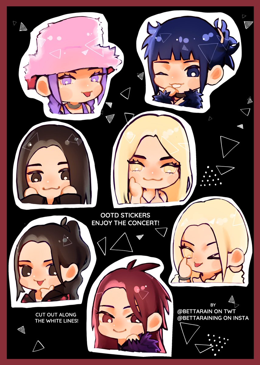 [ #dreamcatcher] sticker sheet I will hand out at the offenbach concert! I look forward to meeting everyone <3 #dreamcatcherfanart