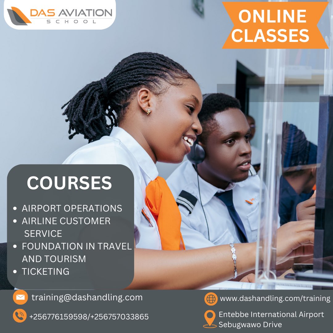 das_aviation's tweet image. Do you want to study at your comfort? Here’s our online classes program Register online dashandling.com/training
Or contact us on 0776159598 / 0757033865
#onlineclasses #aviators #studyonline