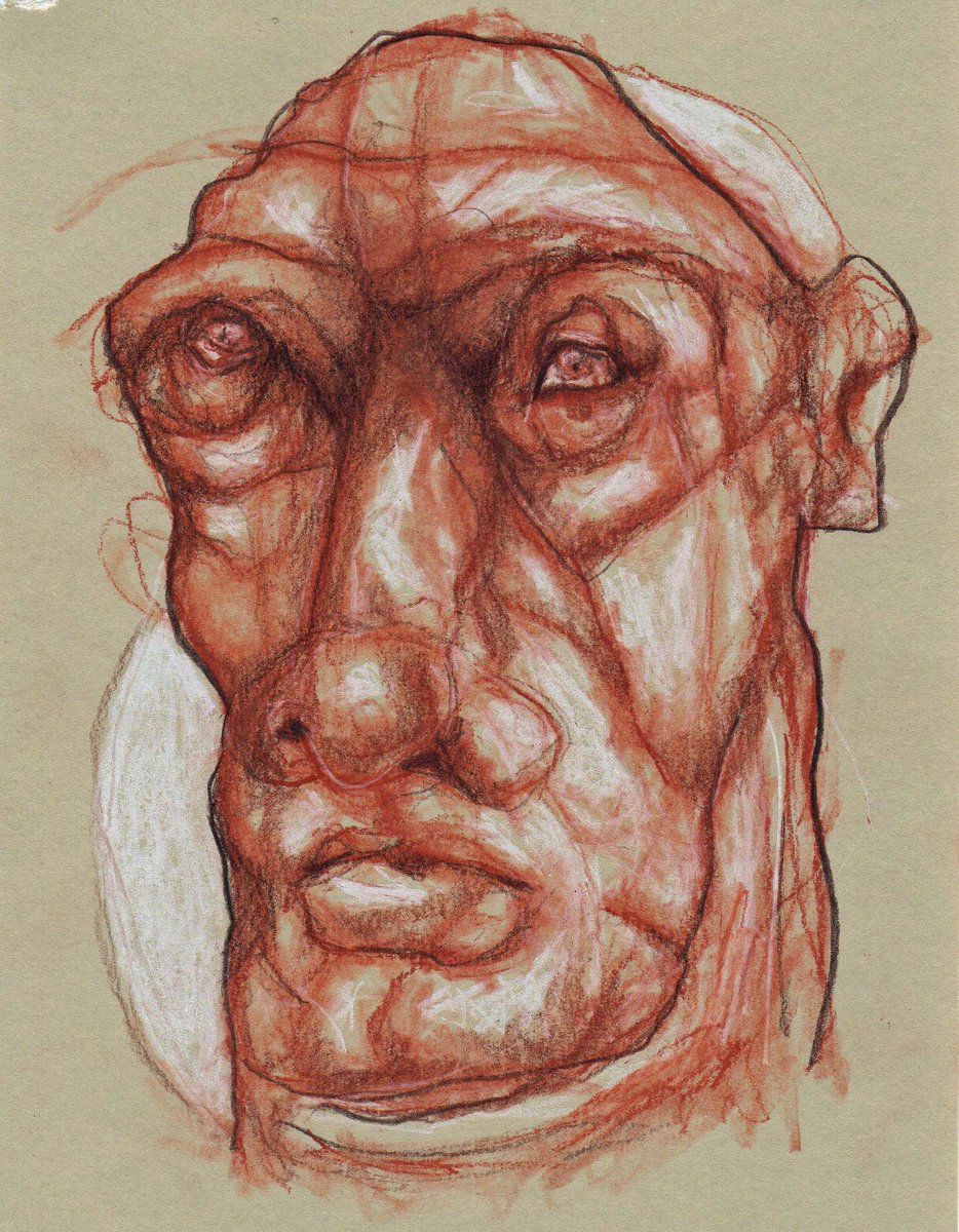 Not quite sure why he reminds me of a chimney pot but he does 🙃Sepia charcoal and pencil drawing, available through the link #art #drawing #ArtistsOfTwitter #sketchbook   eleanoradairart.etsy.com/listing/154235…