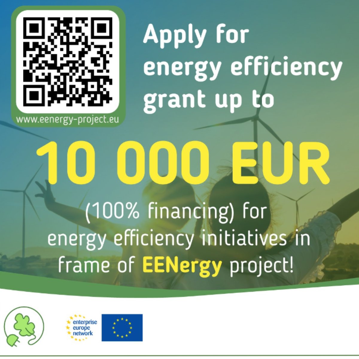 🚀 Bando EENergy per PMI: fino a 10k € per efficientamento energetico! In 2 anni, 9M € disponibili per iniziative di #EfficienzaEnergetica. Riduci spese energetiche del 5% e muoviti verso un futuro sostenibile. Finanziamento 100% fino a 10.000 €. Candidati ora! #EENCanHelp