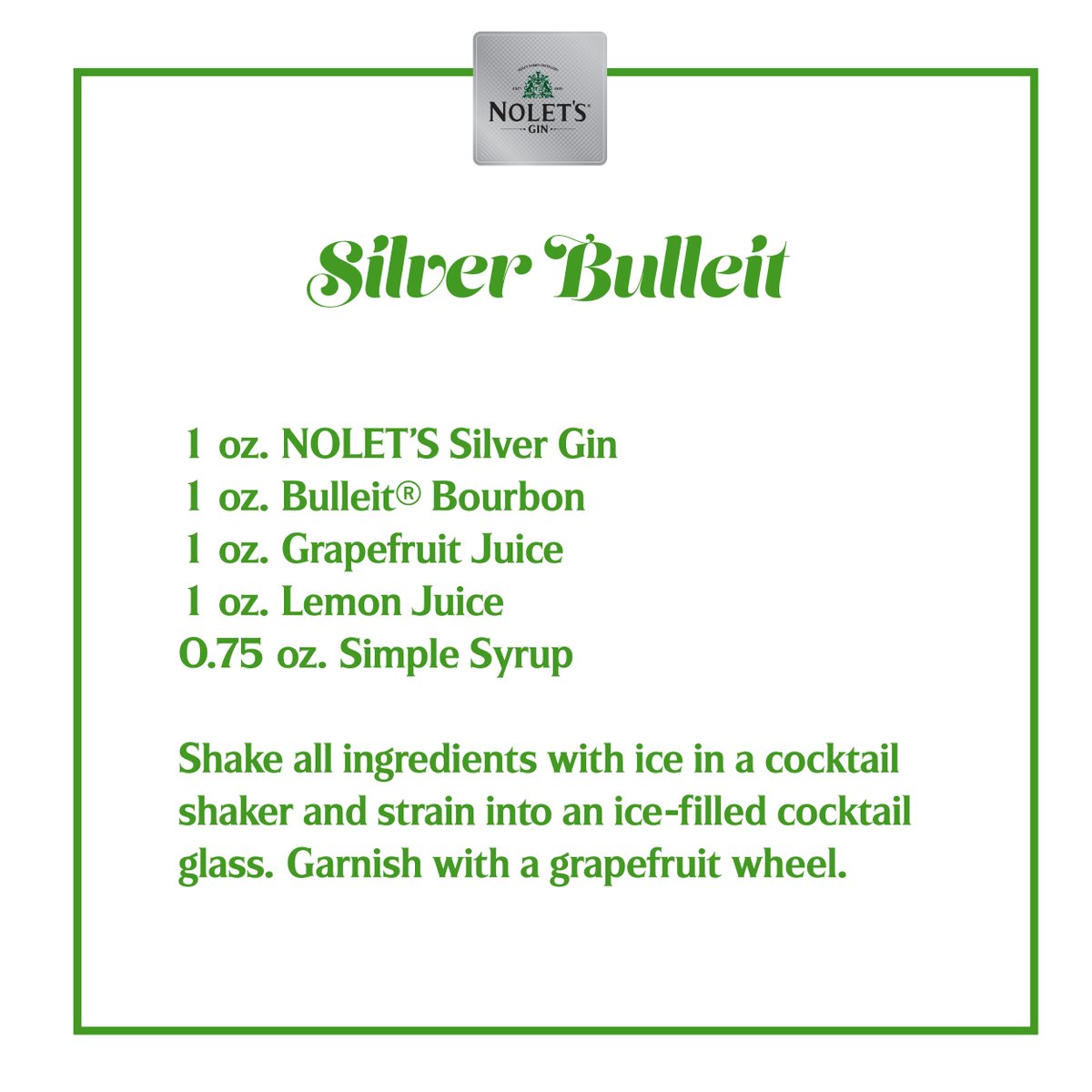 The Super Bowl isn't just a game. Whether you're hosting a big game bash or enjoying it from your couch, the NOLET'S Silver Bulleit Cocktail is your ticket to an unforgettable Super Bowl! Order a bottle online via noletsgin.com #NOLETS #GamedayRecipe #SuperBowlLVIII