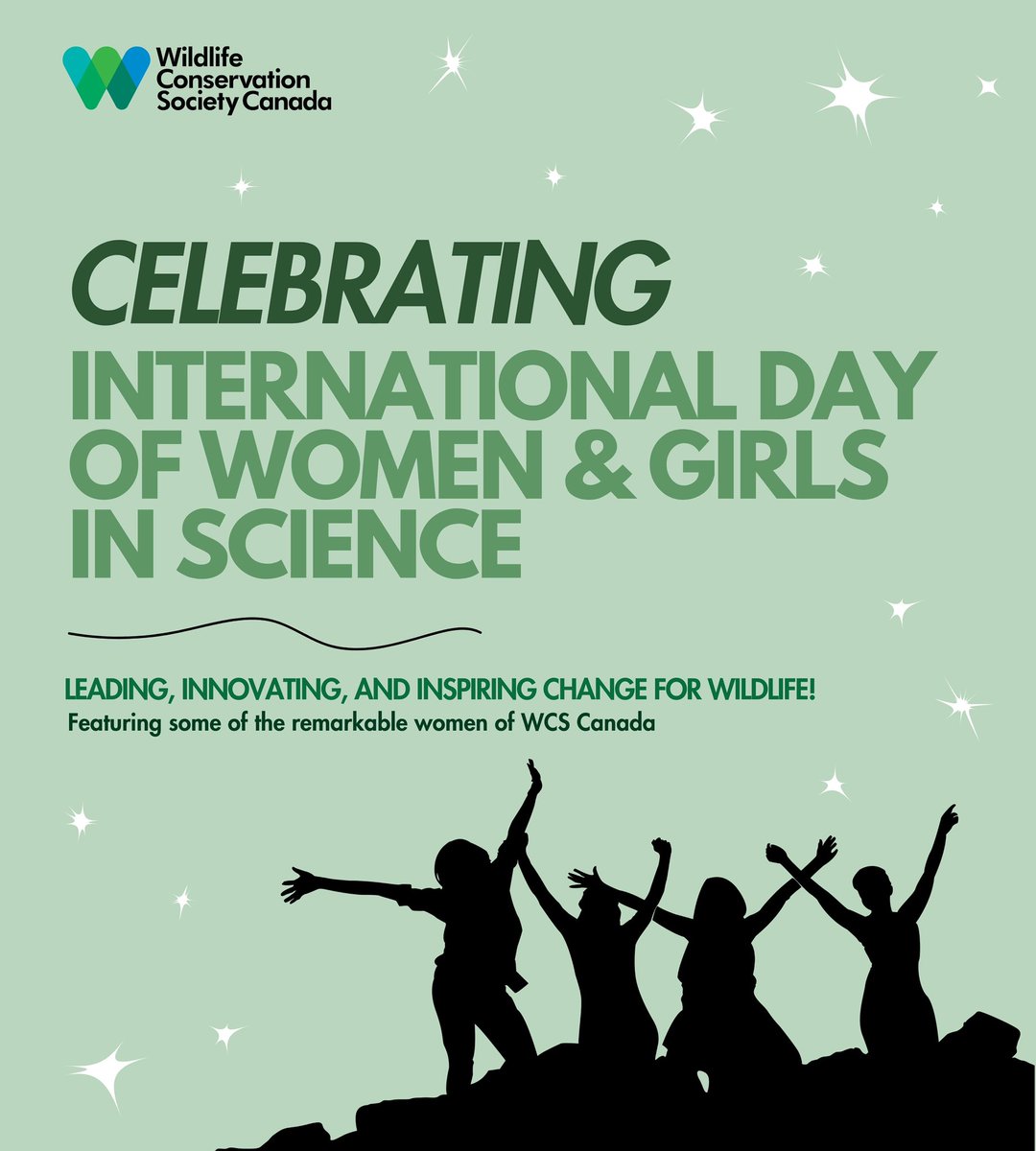 Today, on International Day of Women and Girls in Science, WCS Canada proudly celebrates the remarkable contributions and achievements of our inspiring female scientists. Meet some of the remarkable women of WCS Canada ✨ #WomenInScience #GirlsInScience #EmpoweringChange