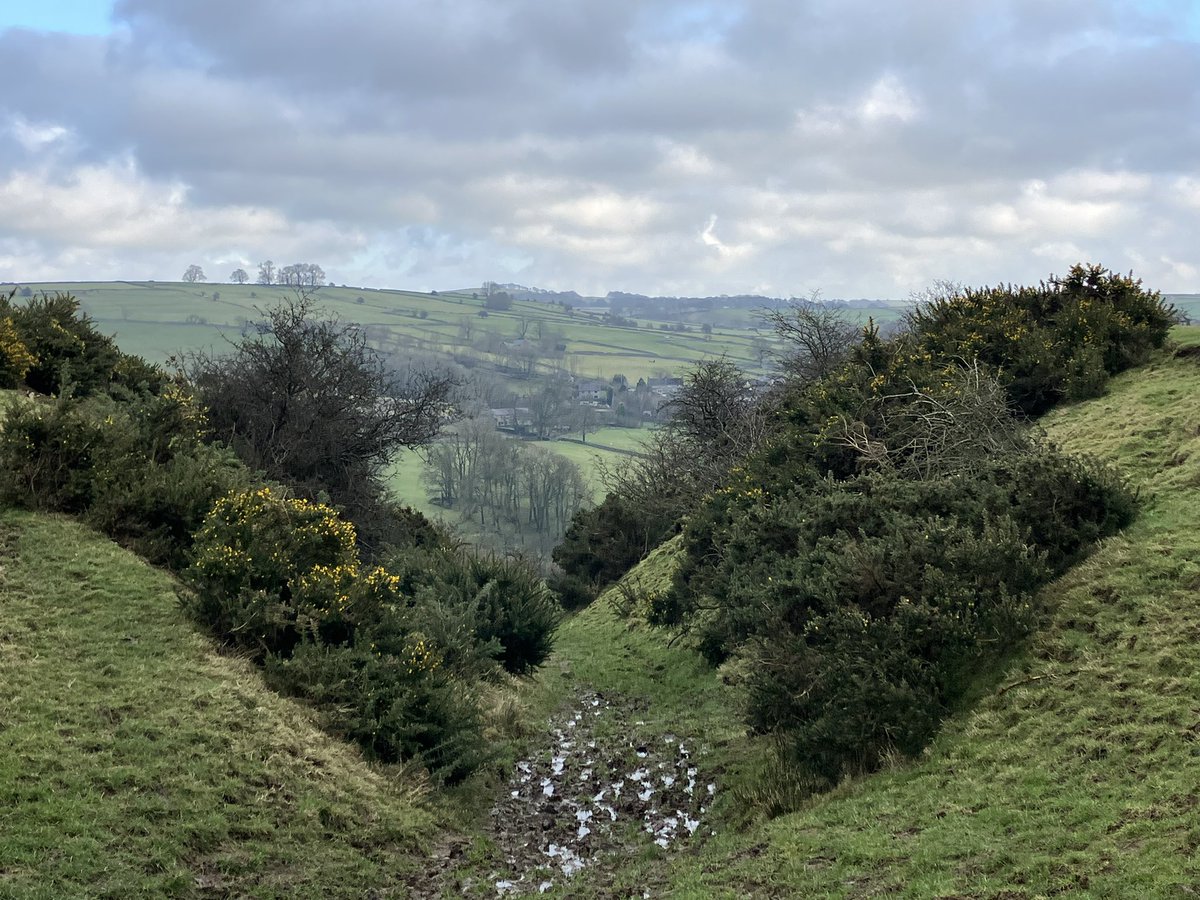 12 miles of misty and muddy White Peak wanderings with Mr Fisher! 🥾🏔️ Exploring the Dove & Manifold valleys & the 11th century Pilsbury Castle 🏰 Return leg from Longnor was seriously squelchy but still good fun. #derbyshire #peakdistrict #hiking #hikingadventures #getoutside