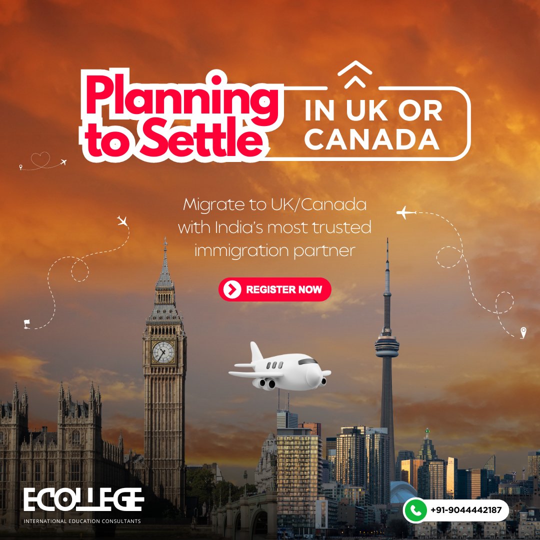 theopenfounder's tweet image. Planning to settle in UK/Canada?

Migrate to UK/Canada with India&apos;s most trusted immigration partner.

Register now for a free consultation today!
📲 +91-9044442187

#migratetocanada #migratetoUK #visaassitance #migration #dubai #uae #canada #canada #ecollegeacademy