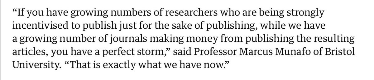 neil turkewitz (@neilturkewitz) on Twitter photo Professor Munafo calls the situation a perfect storm. If only! The perfect storm hits when AI is trained on bogus science articles which melt seamlessly into our new collective truth, the components of which are wholly untraceable.
<a href="/MarcusMunafo/">Marcus Munafò</a> <a href="/RobinMcKie/">Robin McKie</a> <a href="/j2bryson/">Joanna J Bryson</a> Professor Munafo calls the situation a perfect storm. If only! The perfect storm hits when AI is trained on bogus science articles which melt seamlessly into our new collective truth, the components of which are wholly untraceable.
<a href="/MarcusMunafo/">Marcus Munafò</a> <a href="/RobinMcKie/">Robin McKie</a> <a href="/j2bryson/">Joanna J Bryson</a>