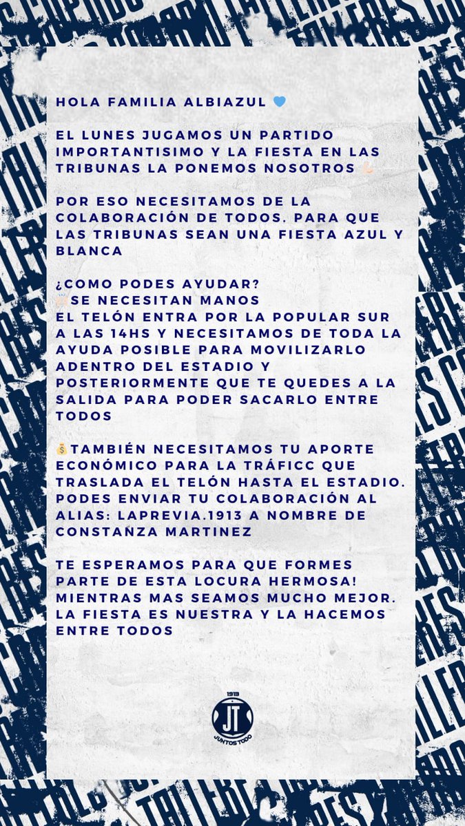 Recibimiento Albiazul (@recibimientot) on Twitter photo 