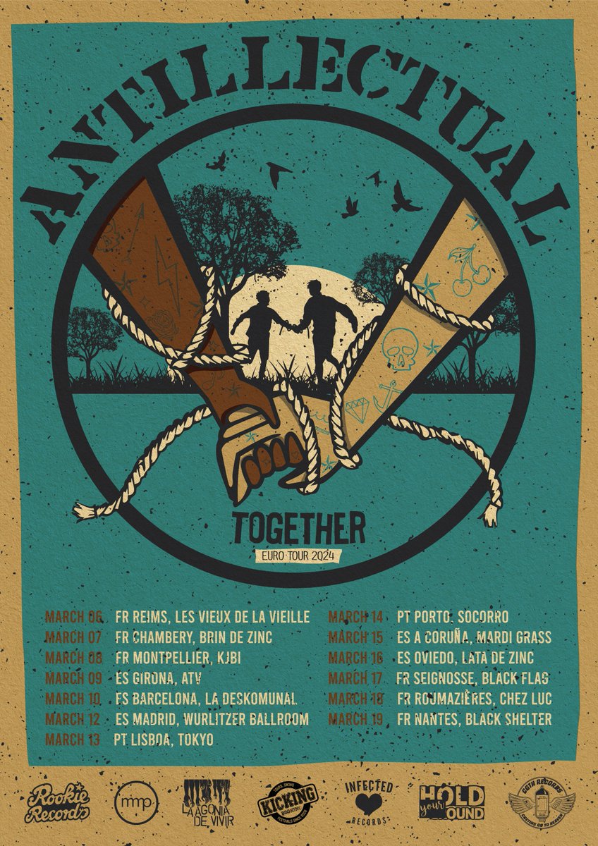 March 09 Girona, ATV w/ Hot Gods, En Brut
March 10 Barcelona, La Deskomunal w/ Dalla
March 12 Madrid, Wurlitzer Ballroom w/ Early Flights
March 15 A Coruña, Mardi Gras w/ Less Fortunate Songs
March 16 Oviedo, Lata de Zinc w/ Last Titans

Info &amp; tix: antillectual.com/shows