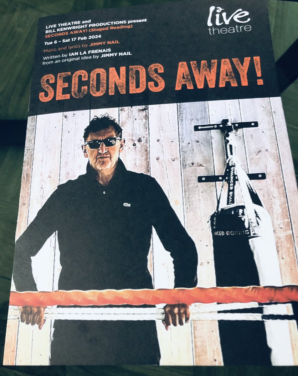Fantastic performance at @LiveTheatre   #secondsaway Good to see Jimmy Nail back on stage.