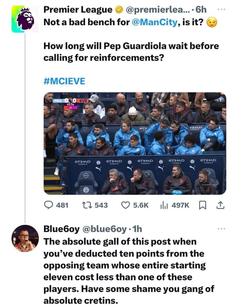 The state of this from @premierleague 🤮🤮