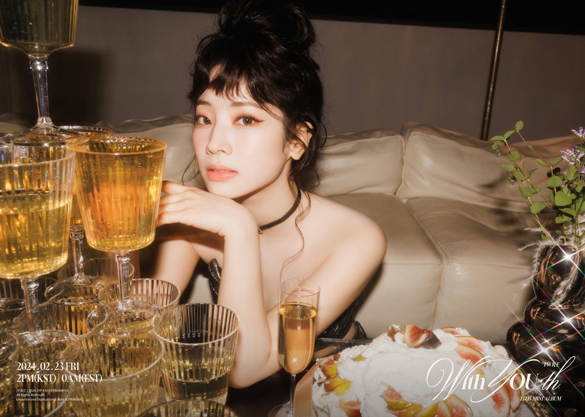 TWICE 13TH MINI ALBUM
“With YOU-th”

🥂 Concept Photo #DAHYUN #다현

🎵 𝐷𝑜𝑤𝑛𝑙𝑜𝑎𝑑 𝐼 𝐺𝑂𝑇 𝑌𝑂𝑈 ✨
TWICE.lnk.to/IGOTYOUDownload

+*:ꔫ:* 𝐿𝑖𝑠𝑡𝑒𝑛 𝐼 𝐺𝑂𝑇 𝑌𝑂𝑈 *:ꔫ:*+
TWICE.lnk.to/IGOTYOU

+*:ꔫ:* 𝑊𝑖𝑡ℎ 𝑌𝑂𝑈-𝑡ℎ *:ꔫ:*+
𝑃𝑟𝑒-𝑆𝑎𝑣𝑒 &amp; 𝑃𝑟𝑒-𝑂𝑟𝑑𝑒𝑟