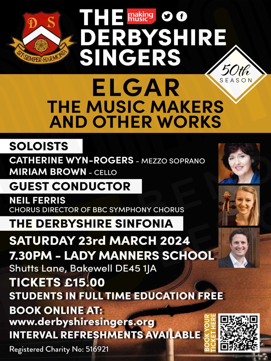 See below for details of the upcoming concert from The Derbyshire Singers featuring Scarthin Books' own Dave Mitchell as one of the five tenors. Tickets here: derbyshiresingers.org