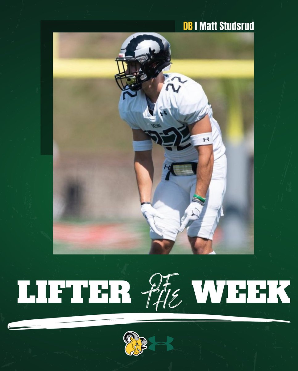 DVUfootball's tweet photo. Lifter of the week. 
Dominate everything you do ! https://t.co/pqqjot3IMB