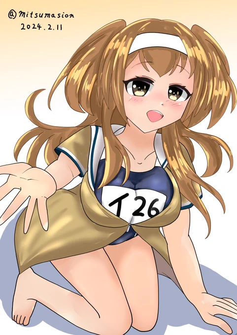 伊26もう少し大きくても良かったかな?#艦これ版深夜の真剣お絵描き60分一本勝負 #艦これ版真剣お絵描き60分一本勝負_20240211 