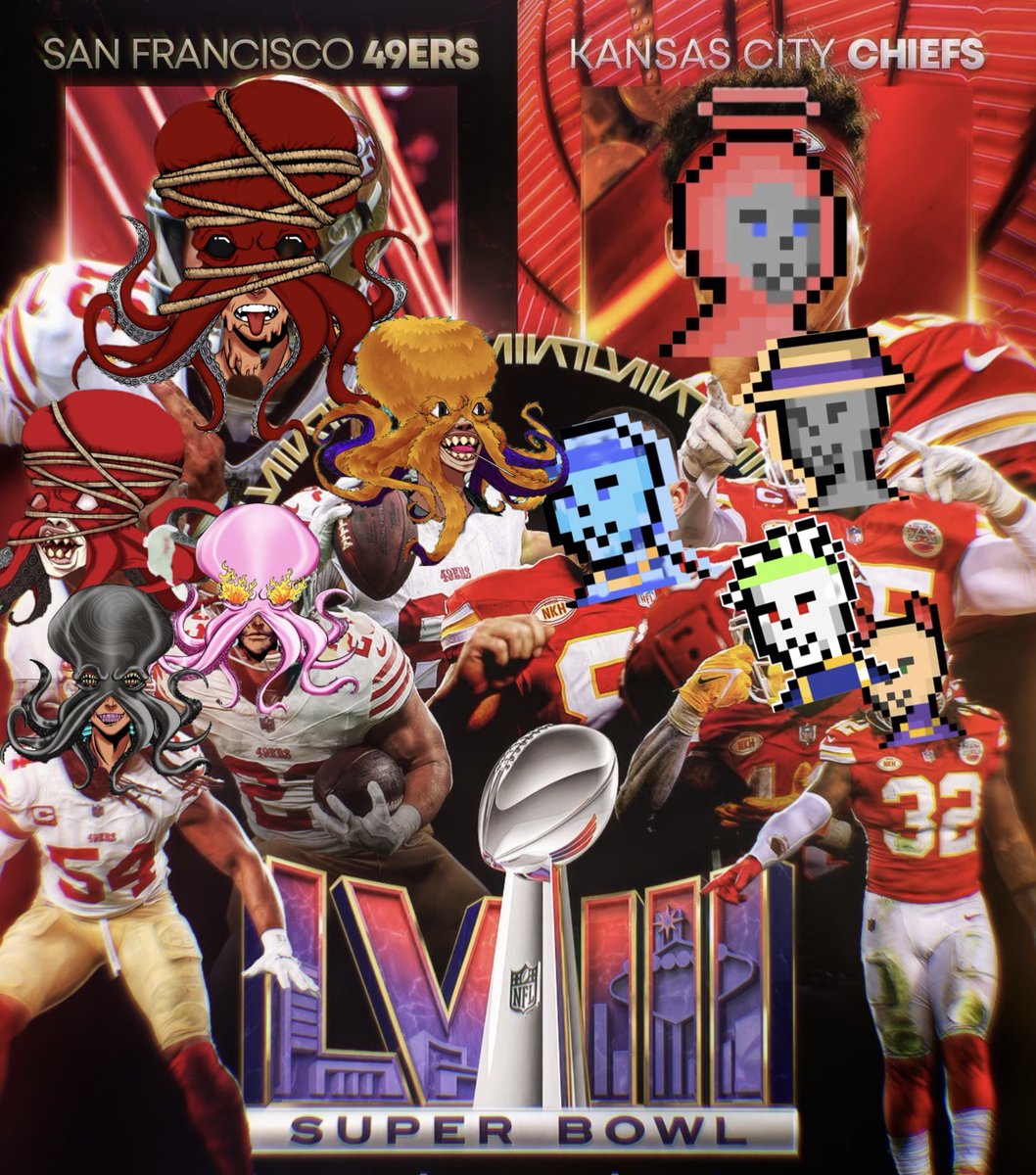 Put @SkuliFrens and @AlgOctopus heads on the football teams for #SuperBowl Who do you guys got winning? Pick in the tweet below ⬇️