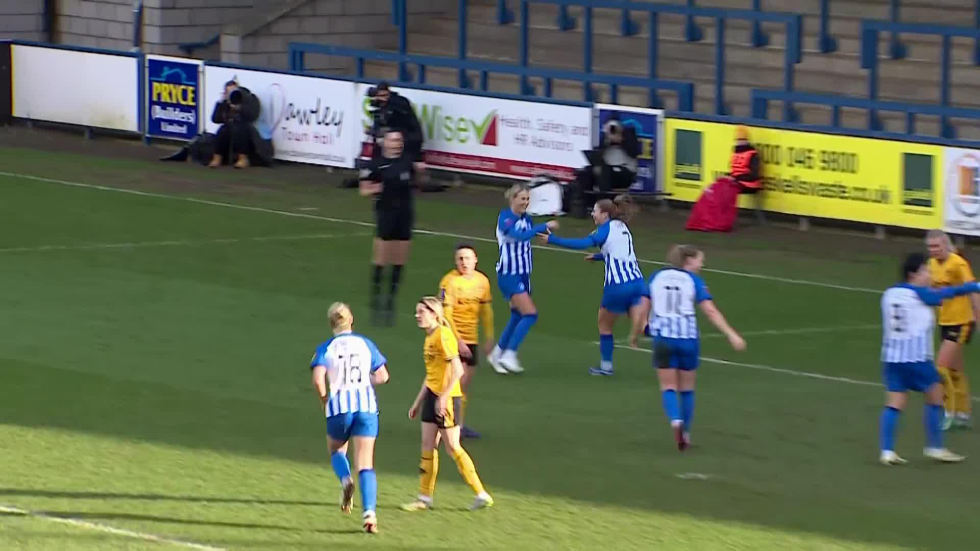 Game. Set. Match. ⭐️Emma Kullberg with her second for @BHAFCWomen 💙#AdobeWomensFACup