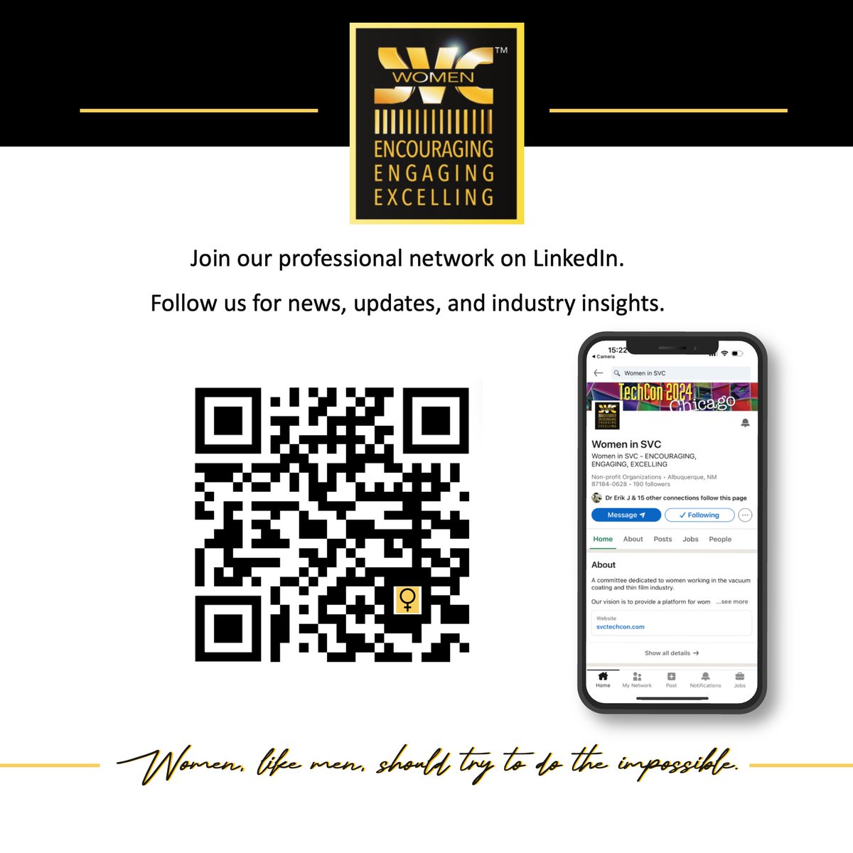 👩‍🔬 Elevate your experience in celebration of the International Day of Women and Girls in Science on February 11th! 
🌟 Secure your spot now by registering linkedin.com/events/womenin… 

Quote: Amelia Earhart - Women, like men, should try to do the impossible.