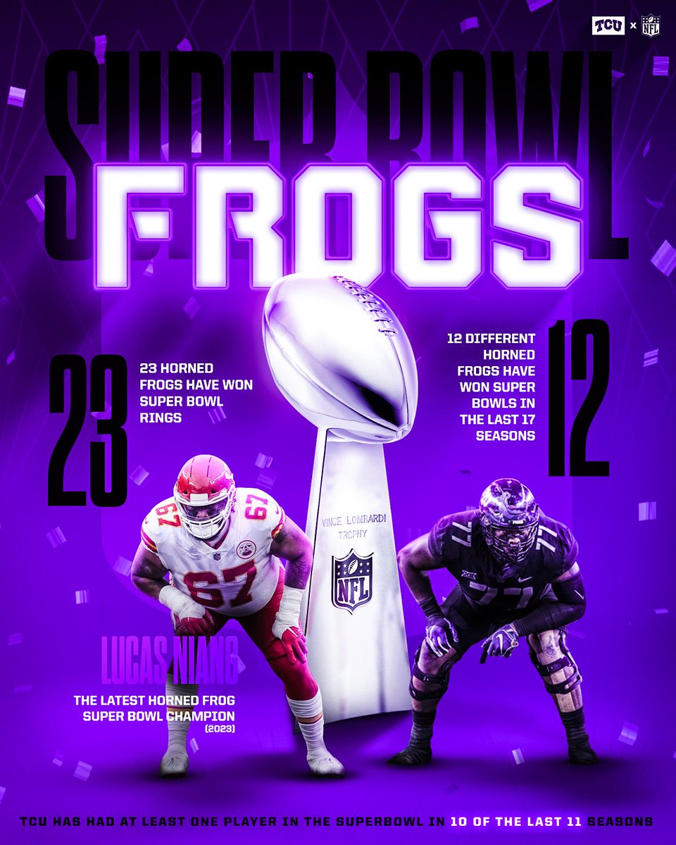 Frogs excel on Sundays. #GoFrogs | #ProFrogs | #SBLVIII