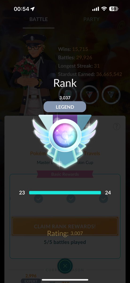 Took it fairly causal in #GBL this season even thou I like the great league meta changes a lot and enjoyed the theme cups more than past seasons did more sets than normal yesterday to get to the edge and finished it off first set today  #pokemongo #battlers - lvl51
Chansey mvp