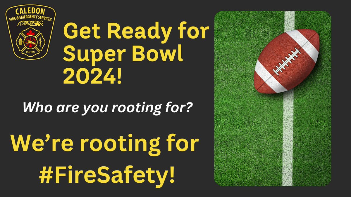 CaledonFireES's tweet photo. Go for a food touchdown - prepare everything this morning before the @SuperBowl game starts.
Then you can huddle around the snacks and enjoy the game without the distraction of an unattended cooking fire.
#WatchWhatYouHeat #ColdSnacks #NoPuntIntended ^SH https://t.co/VGKYfqiCQK