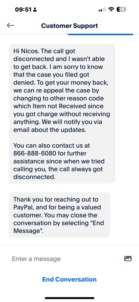 ilJaffredo's tweet image. Reached out to @PayPal support via chat and got handed a telemarketing number for "assistance". Quite the mix-up in what you'd expect from financial support services. 🤔💬 #PayPal #CustomerService #NeedRealHelp #TelemarketingMixup