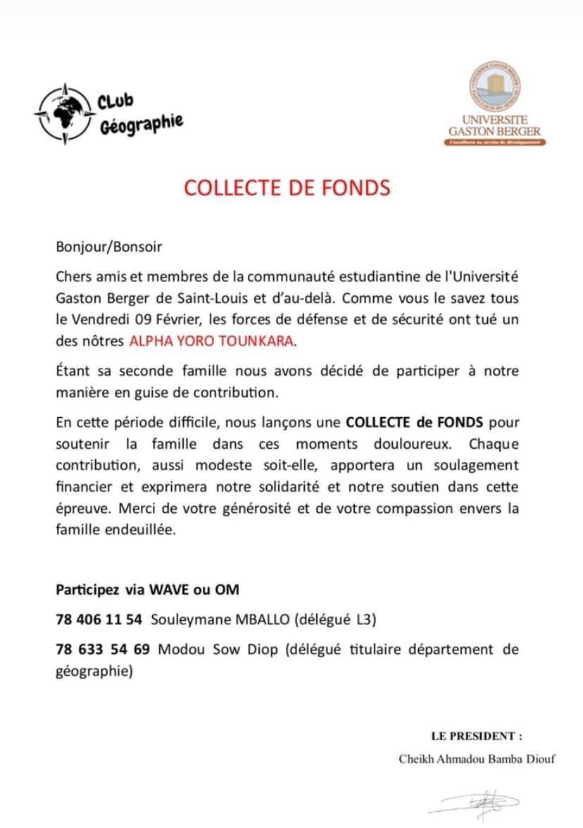 FapatrioteS's tweet photo. 🚨Collecte de fonds pour l’étudiant Alpha Yoro TOUNKARA tué par #Mackyletyran https://t.co/QpGOgCLnsv