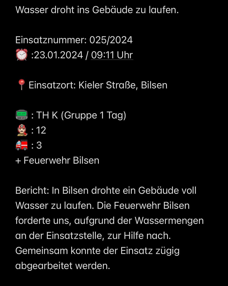 FWQuickborn's tweet image. Einsatz 025/2024