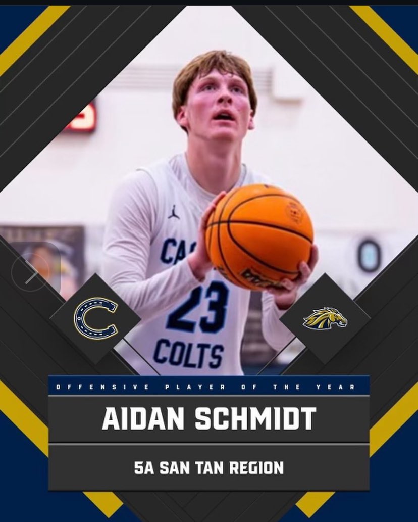 Casteel Basketball (@colt_basketball) on Twitter photo Congratulations to <a href="/AidanSchmidtt/">j</a> on being named the 5A San Tan Offensive Player of The Year! <a href="/CasteelAthletic/">Casteel Athletics</a> <a href="/PimaMens_bball/">Pima College Men's Basketball</a> <a href="/azc_obert/">Richard Obert</a> <a href="/AZPreps365/">AZPreps365</a> Congratulations to <a href="/AidanSchmidtt/">j</a> on being named the 5A San Tan Offensive Player of The Year! <a href="/CasteelAthletic/">Casteel Athletics</a> <a href="/PimaMens_bball/">Pima College Men's Basketball</a> <a href="/azc_obert/">Richard Obert</a> <a href="/AZPreps365/">AZPreps365</a>