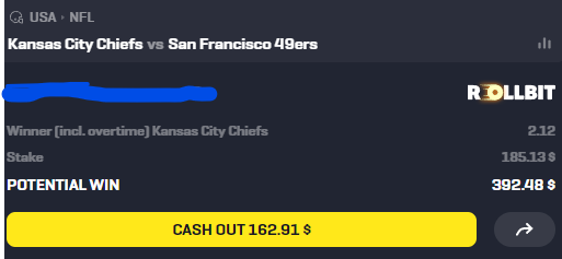 0xCattt's tweet photo. Day 6

Placed a bet on Kansas winning the Super Bowl on @rollbitcom 

Deposited $ETH https://t.co/8kWLZsDbDt