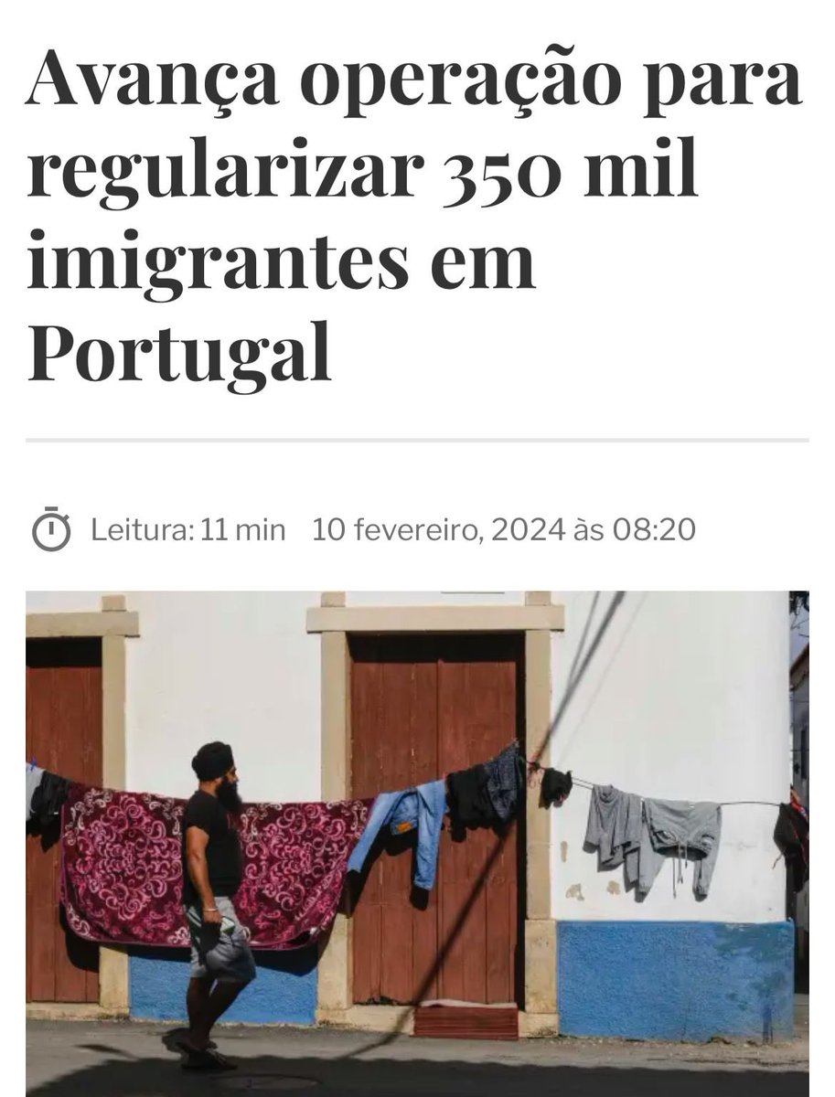 O Governo Socialista prepara-se para regularizar à pressa mais de 350 mil imigrantes quando está quase a ir para o olho da rua. Isto é vergonhoso! #CHEGA