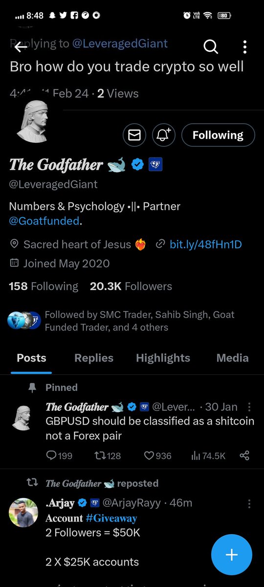 Karan5313's tweet photo. @selectivesnail @GoatFunded @EdwardXLreal @MTJsoftware @marshantoniaa @LeveragedGiant @BlackLTC https://t.co/543TJg47mz