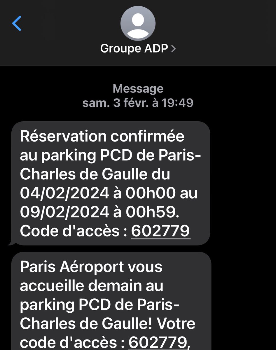 robigr78's tweet photo. @ParisAeroport pourquoi j’ai payé 25€ vendredi 9/02  à 23H50 après avoir payé 108€ les 6 jours de parking jusqu’au 9/02 à 00H59 ???? https://t.co/PJsxCKk5BP