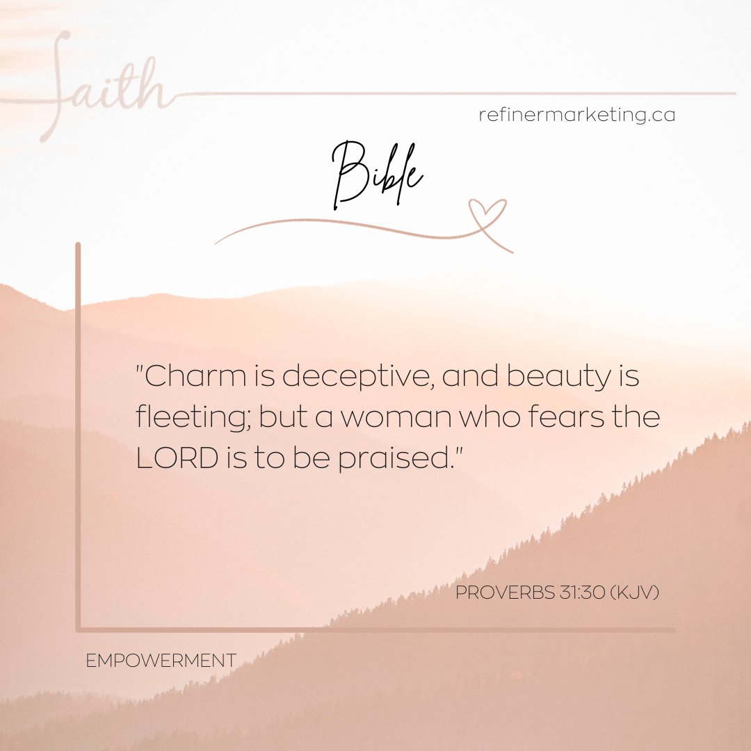 NicholeMBlight's tweet image. A woman who fears the Lord walks in Wisdom. [Fear means extreme respect.] She works hard and honours others delighting in His command of service. She worships, honours and praises God daily. Her beauty is the Holy Spirit within her.  
#biblequote #proverbs31:30 #christianwoman