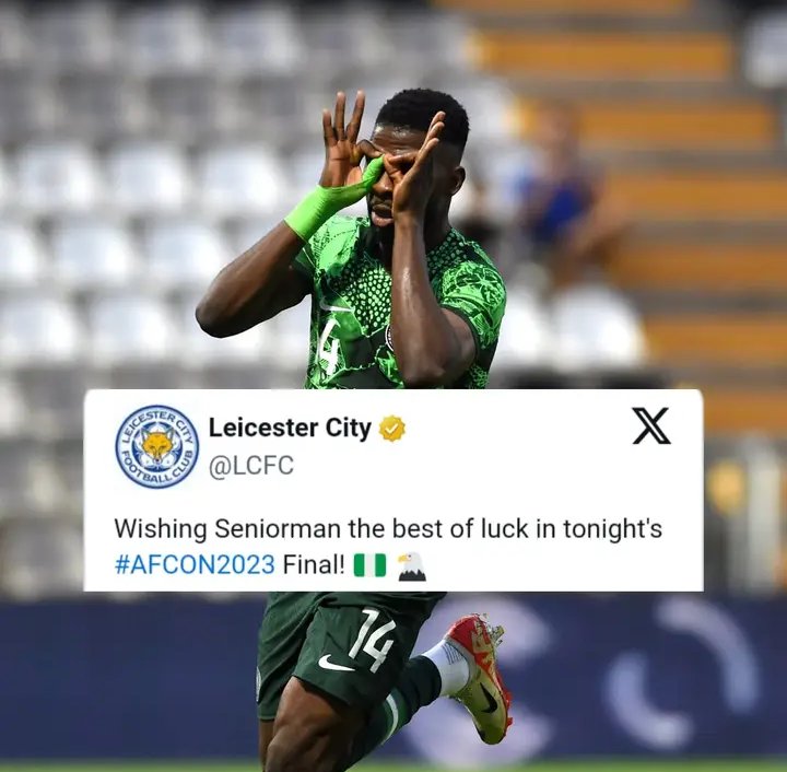 Love1Essien's tweet photo. Leicester City taking corrections 😅🤭😂

#AFCONFinal #AFCON2023 #AFCON2024 https://t.co/47TTvafg2h