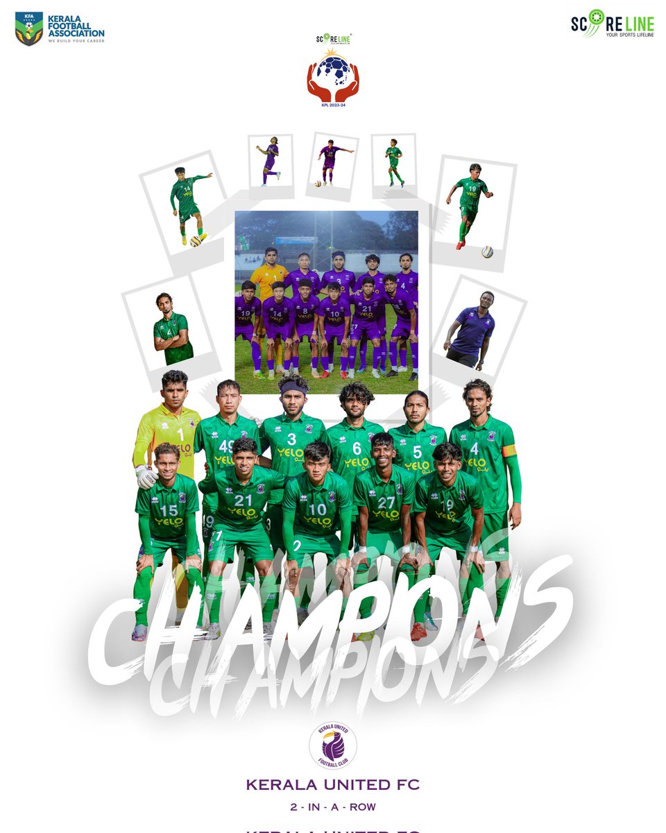 keralafa's tweet photo. โจ ๐ ๐ ๐ ๐ ๐ ๐ ๐ ๐ ๐ โจ
Kerala United FC - Champions of Kerala. Once again.
#ScorelineKPL #KeralaPremierLeague #KPL #KeralaFootball https://t.co/FMT6a0DNOa