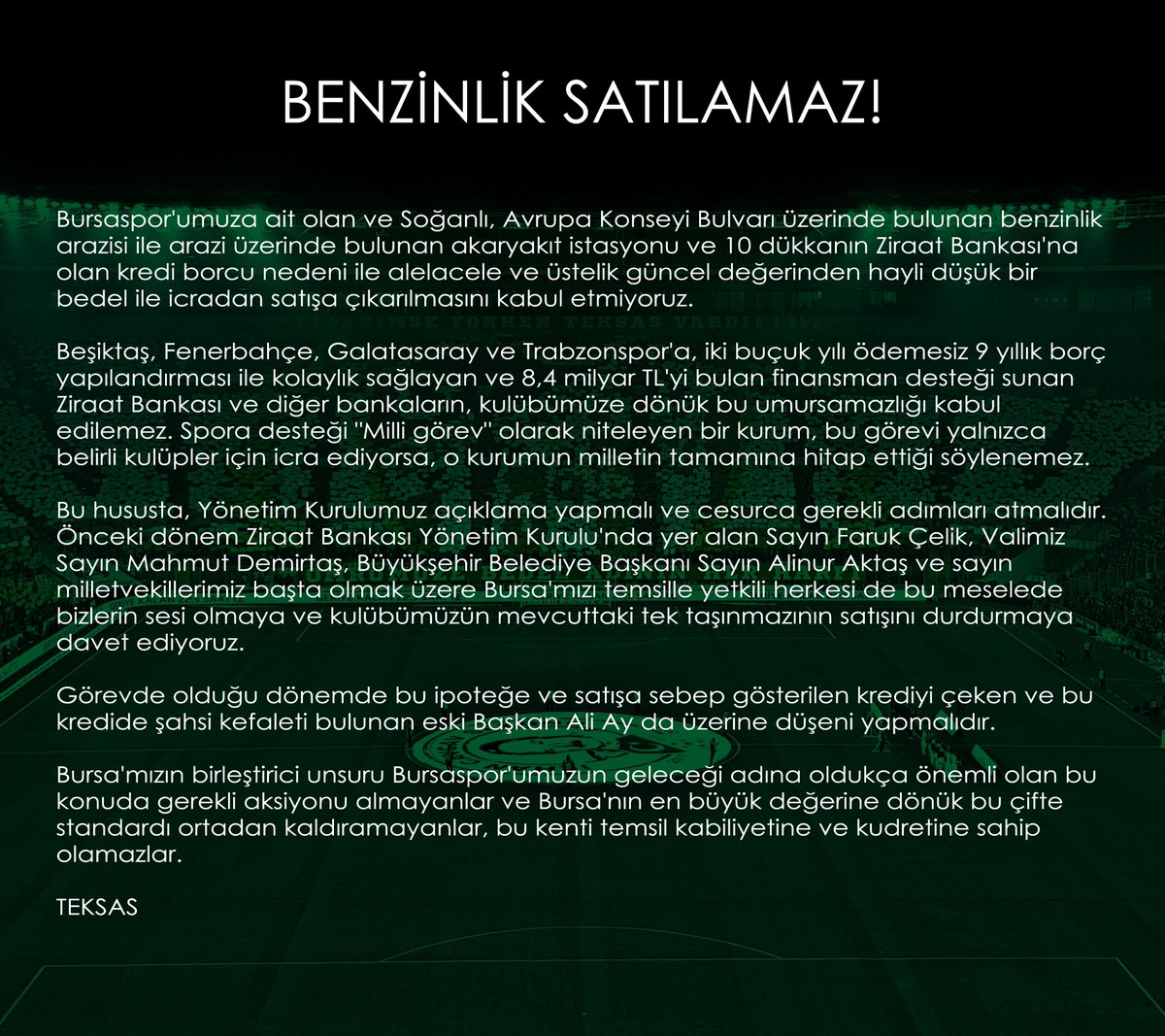 BENZİNLİK SATILAMAZ!