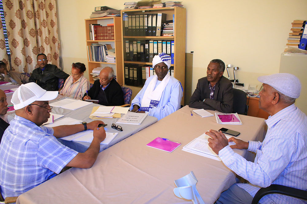 shabait's tweet photo. Activity Assessment Meeting of NAEWDV

The National Association of Eritrean War Disabled Veterans convened its annual activity assessment meeting on 9 February in Asmara.

Mr. Mohammed Nur Idris, head of Organization and Information of the association, highlighted the association's steadfast efforts to ensure the well-being of its members. He called upon partners to bolster their participation and contribution to further strengthen the association's endeavors.

During the meeting, reports were presented by heads of regional associations, focusing on the pivotal role of partners in enhancing the economic capacity of the association. Efforts to improve the livelihoods of war-disabled veterans through engagement in small-scale trade activities, including bakeries, poultry and fish farming, and other initiatives, were also emphasized.

The reports revealed that in 2023, over 6 million Nakfa in loans were distributed to 405 members, marking a one-million Nakfa increase compared to 2022.

Extensive discussions were held on the presented reports, leading to the adoption of various recommendations. These included proposals for increased partners’ contributions, the implementation of sustainable awareness-raising activities, project design, intensified efforts to develop the economic capacity of the association, and ongoing follow-up on physiotherapy centers, among other initiatives.