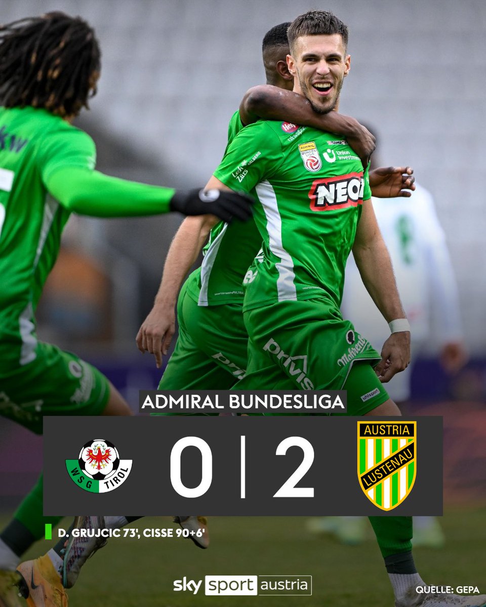 SkySportAustria's tweet photo. Erster Saisonsieg! @AustriaLustenau gewinnt bei Heraf-Debüt gegen @WSGTIROL.
https://t.co/W8Ree0jzgo
#SkyBuliAT #WSGALU https://t.co/Yw6amkqVIR