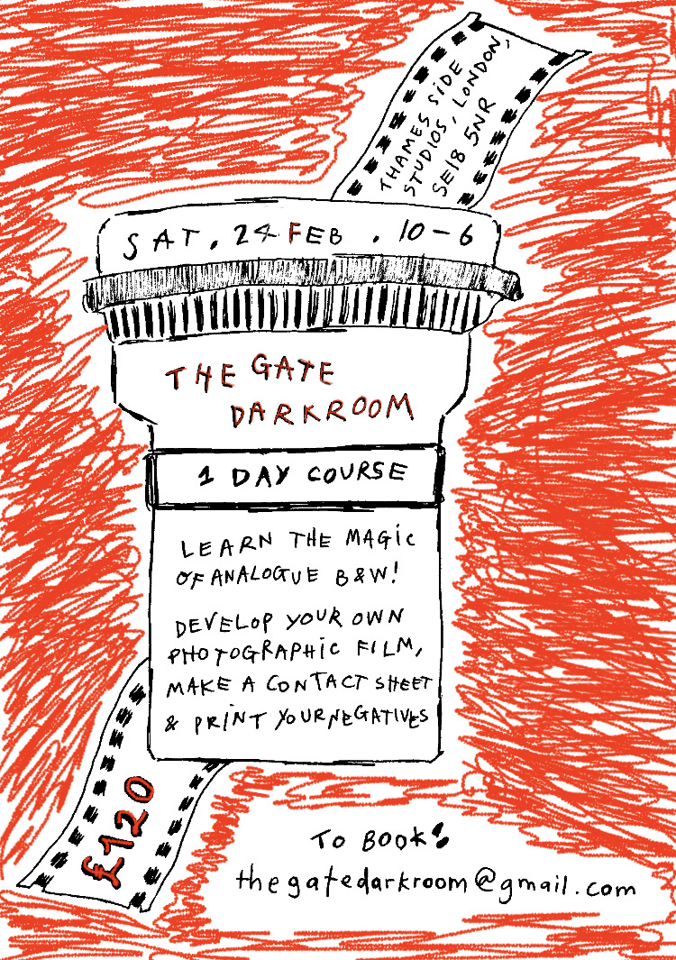 Our next 1 day course is coming up.
There is still time to book and create photographs for it!

Get in touch if you are interested!

thegatedarkroom@gmail.com

We offer a range of prices where needed, please ask. 

Please share ;-)

flyer by @epistemoli