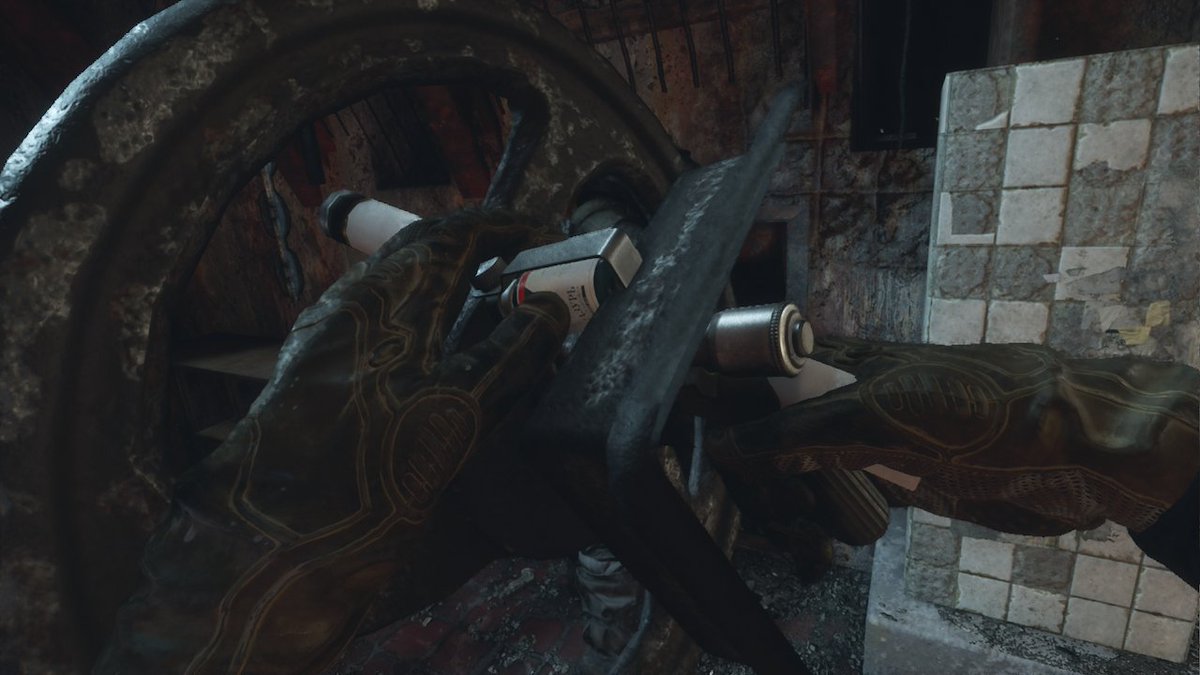 justoneNathan's tweet photo. Playing Metro Exodus, due to a glitch the npcs around me were collecting everything they interacted with. First a flare and the wheel of a big metal door, then a syringe gun and the box lid it was found under. Finally, in an animation, all of them were handed to me. Fantastic bit https://t.co/w4XrFb3ZJD