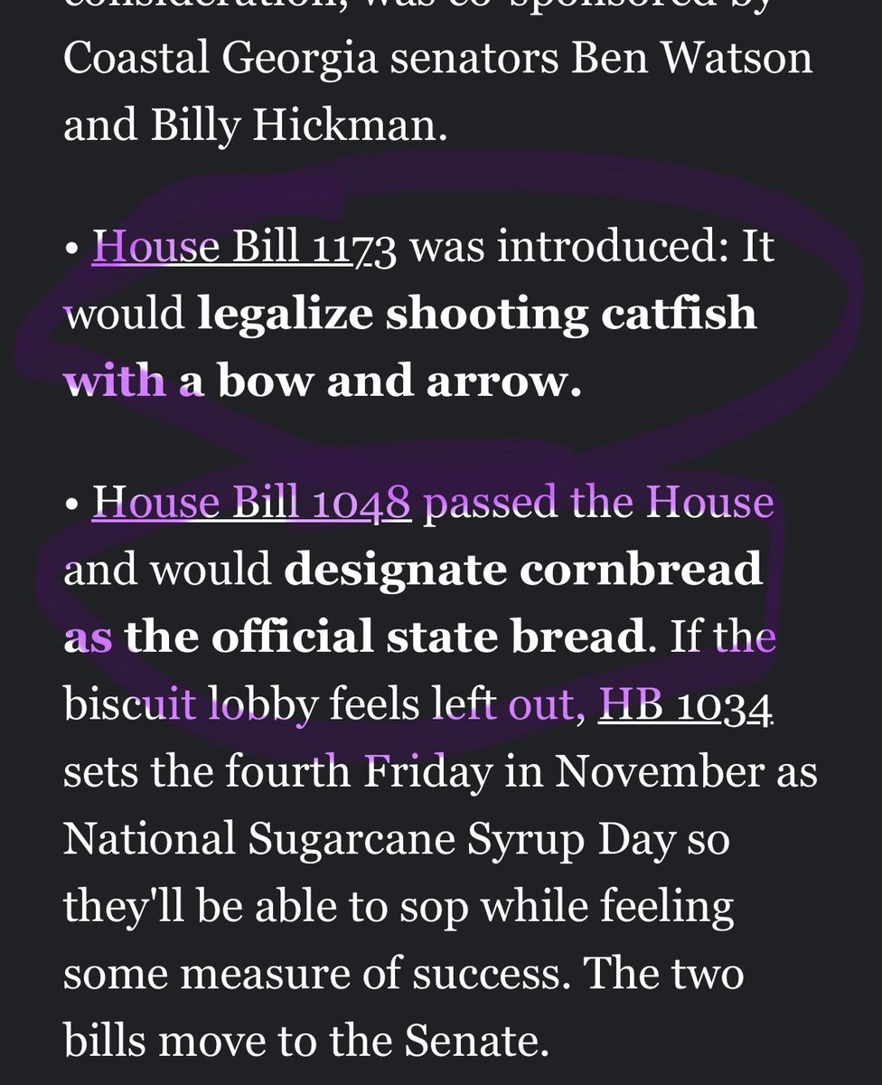 Only in Georgia - catfish and cornbread laws were passed this week!