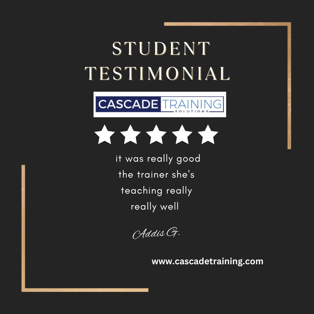 TrainCascade's tweet photo. So grateful to receive this amazing testimonial from one of our students! 🙌 Their success story is truly inspiring and reminds us why we do what we do. 

#CascadeTraining #MedicalCourse #StudentTestimonial #SuccessStory #EducationMatters

https://t.co/s10i8YgKVh https://t.co/hhOmmNCVX1