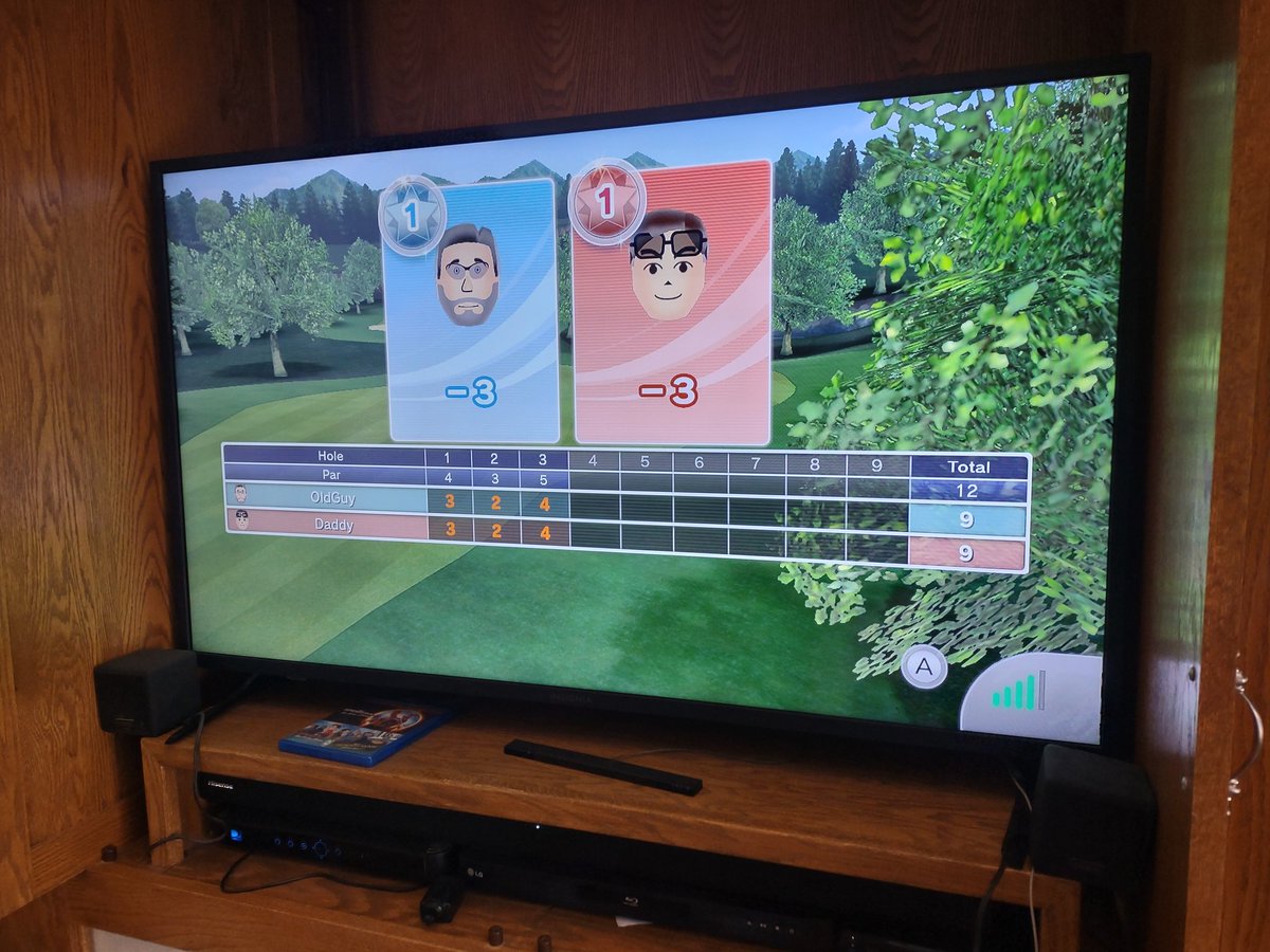 WSCIowaDad's tweet photo. A bunch of nice 3-hole matches with OldGuy today :). #WiiU #WiiSportsClub https://t.co/qrFB8rbdPf