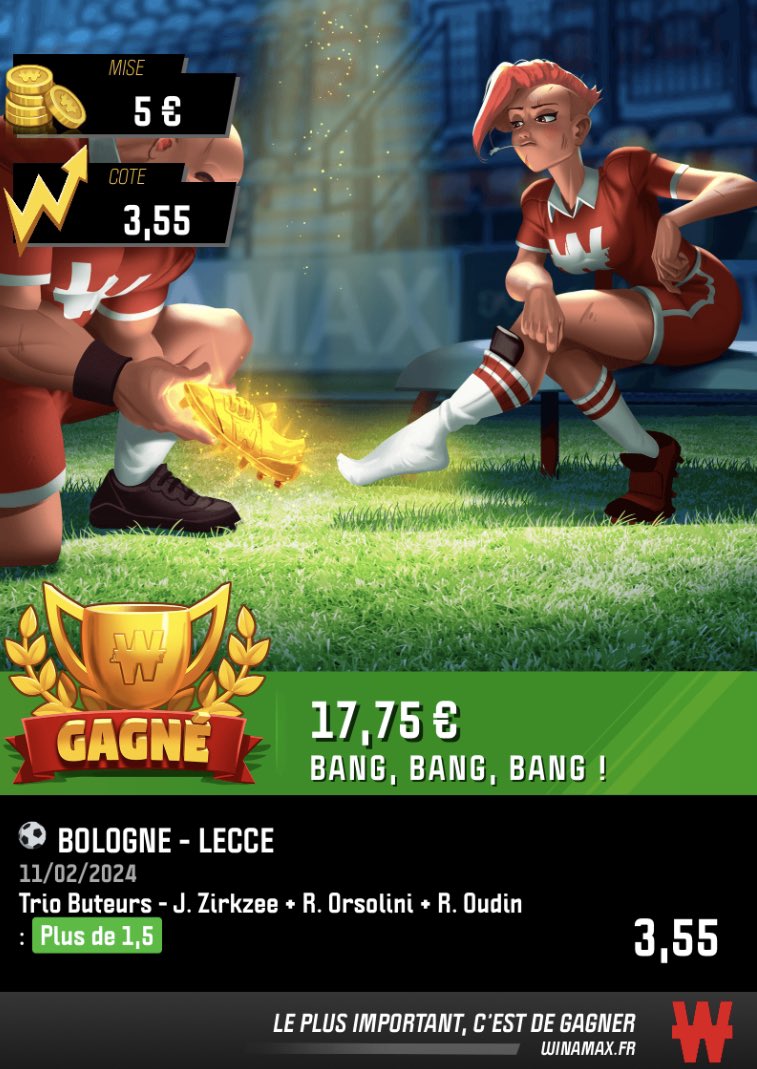 PRATIC18's tweet photo. @Prono_Spieler Pas dispo sur Winamax le trio buteurs, j’ai fait en sorte de m’en rapprocher au maximum ✌️✅ https://t.co/mQvmLdKMun