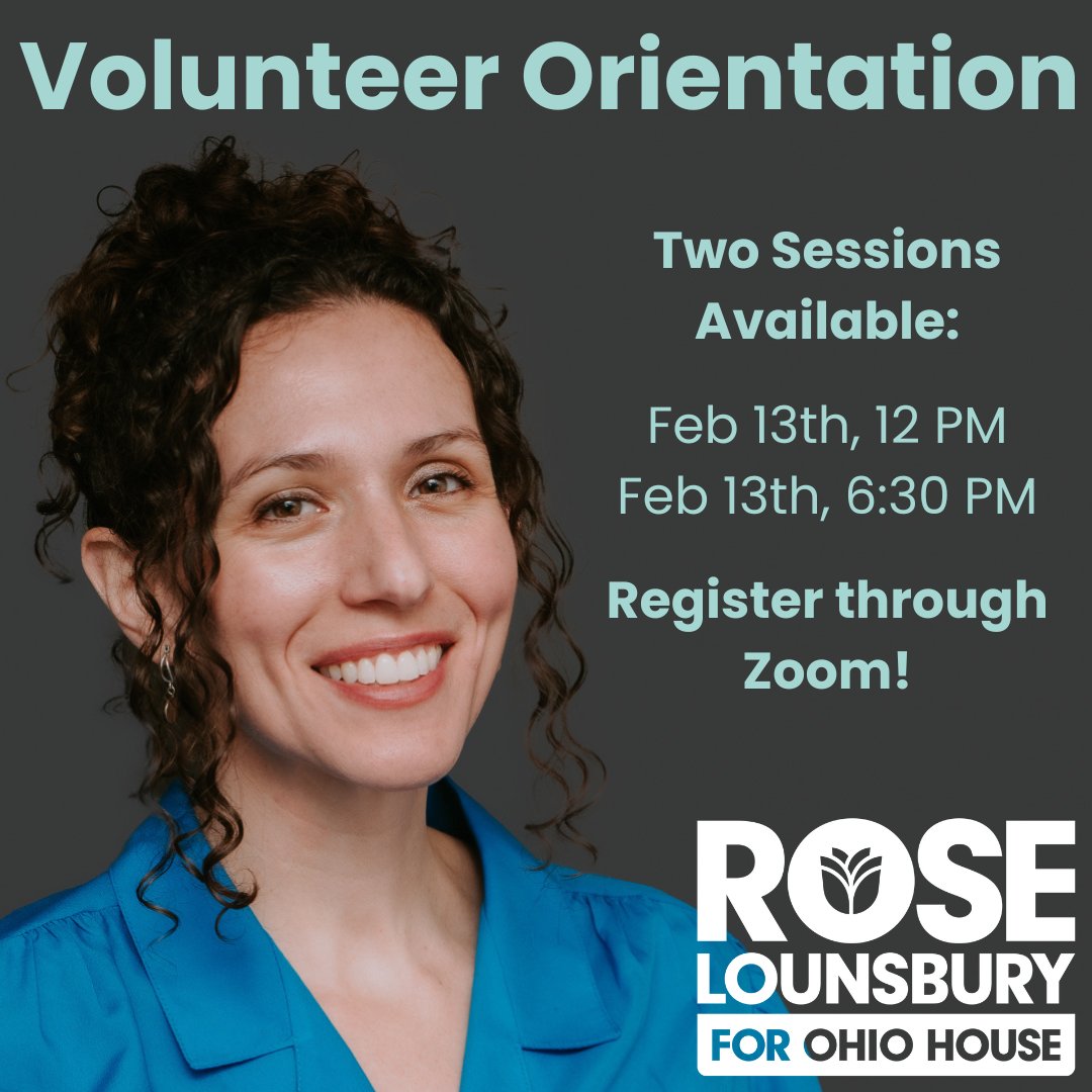 roseforohio's tweet photo. Are you fired up to knock doors with #TeamRose? Join me this week and learn all the info you'll need to be a rockstar volunteer! Links to register are in our https://t.co/vYCwcGoF4U. Can't wait to see you there!
#RoseForOhio #HD36 https://t.co/pItsqiMCHP