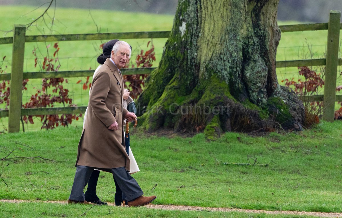 King Charles III and Queen Camilla attend the Sunday service at the Church of St Mary Magdalene on the Sandringham estate. #sandringham #church #royal #RoyalFamily #KingCharles #QueenCamilla #royals #SonyAlpha