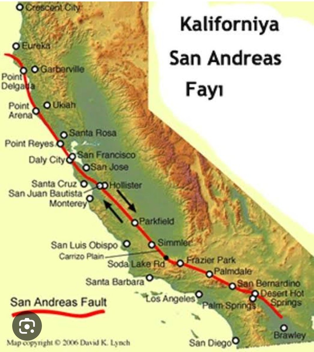 oonur_ozbay's tweet photo. Bingöl'den Yunanistan'a kadar uzanan  1600 km lik Kuzey Anadolu Fay Hattı, dünyanın en uzun ve tehlikeli faylarından olan San Andreas Fayı'na benzemektedir. https://t.co/BFTshgdItU