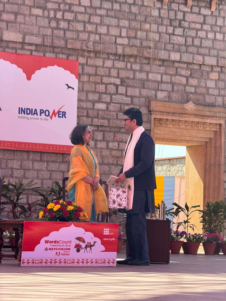 Honored to share the stage with ⁦<a href="/prasoonjoshi_/">Prasoon Joshi</a>⁩ and ⁦<a href="/AdvaitaKala/">Advaita Kala</a>⁩ at ⁦<a href="/wordscount2024/">Words Count 2024</a>⁩ to talk about #AI and its impact on #creativity and #education ! ⁦<a href="/AdobeForEdu/">Adobe For Education</a>⁩