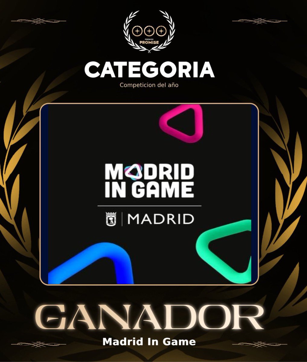 PremiosPromise's tweet photo. GANADOR DE LA CATEGORÍA COMPETICIÓN DEL AÑO 

🏅 @MadridinGame 

Esperamos que sigáis haciendo competiciones toda la vida, ¡enhorabuena! 😁🎊 https://t.co/0PtDVsnDDL