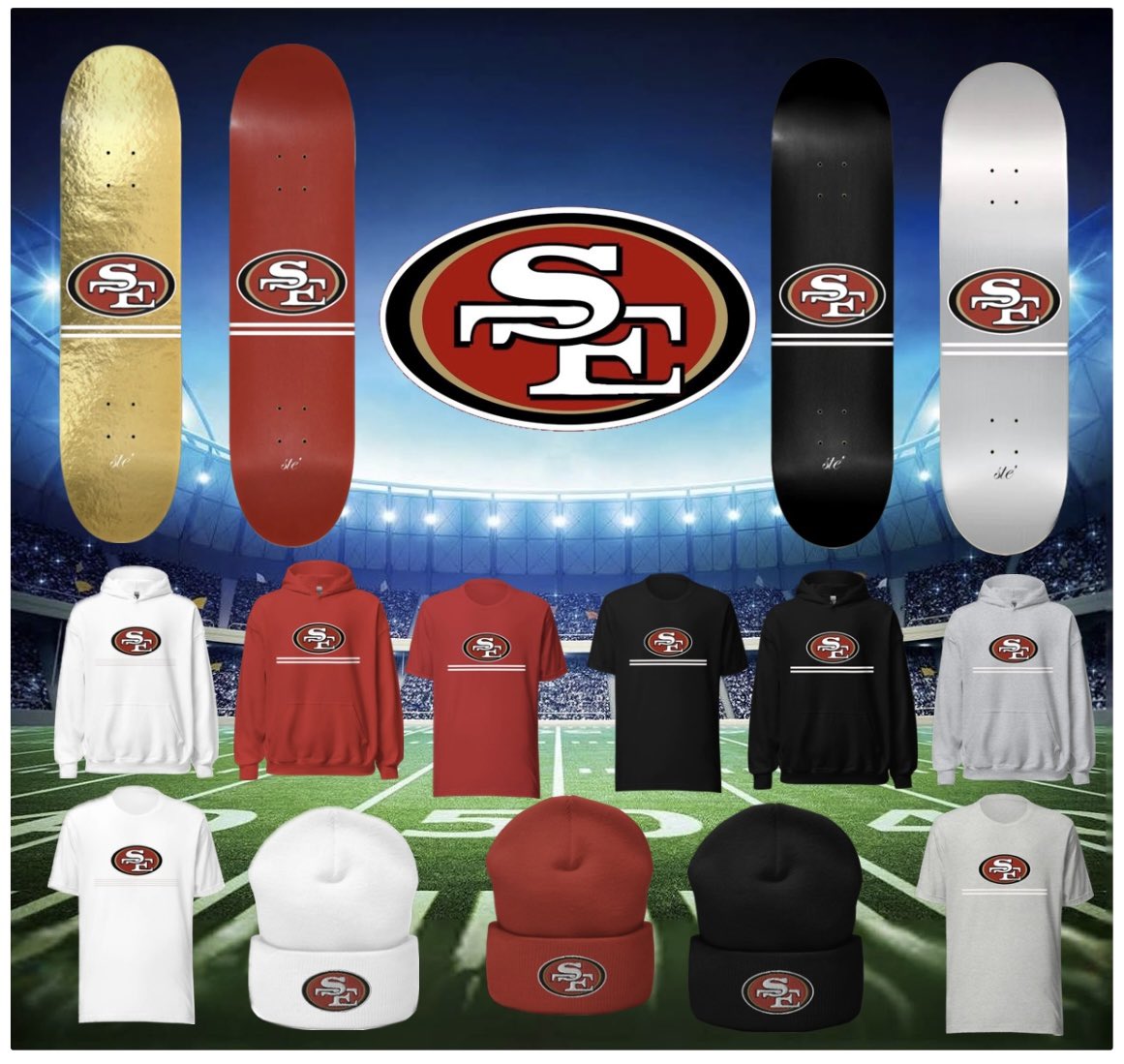 STE_code's tweet photo. Bang bang Niner #STE’ Gang! 🏈🏆🙌🏼 
STE’ capsule available @ https://t.co/kVISuxKNKG Let’s goooo! 
#SuperBowlLVII #Niners #NinerGang #ffttb #SuperBowl2024 #StyleThruExpression #ClothingBrand #style #apparel https://t.co/1Z8Tgull73